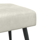 Bænk med knap tufting Cremefarvet 110 x 40 x 46 cm Velour