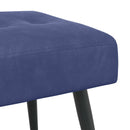 Bænk med knap tufting Politi blå 110 x 40 x 46 cm Velour