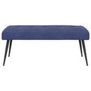 Bænk med knap tufting Politi blå 110 x 40 x 46 cm Velour