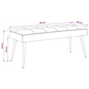 Bænk med knap tufting Lilla 110 x 40 x 46 cm Velour