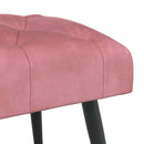 Bænk med knap tufting Lyserød 60 x 40 x 45 cm Fløjl