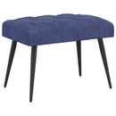 Bænk med knap tufting Politi blå 60 x 40 x 45 cm Fløjl