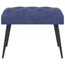 Bænk med knap tufting Politi blå 60 x 40 x 45 cm Fløjl