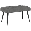 Bænk med knap tufting Mørkegrå 80 x 40 x 46 cm Fløjl