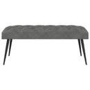 Bænk med knap tufting Mørkegrå 110 x 40 x 46 cm Fløjl