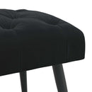 Bænk med knap tufting Sort 110 x 40 x 46 cm Fløjl