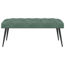 Bænk med knap tufting Havgrøn 110 x 40 x 46 cm Fløjl
