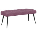 Bænk med knap tufting Lilla 110 x 40 x 46 cm Fløjl