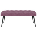 Bænk med knap tufting Lilla 110 x 40 x 46 cm Fløjl