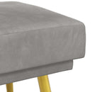 Dobbeltlagret bænk Lysegrå 120 x 45 x 46 cm Velour