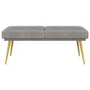 Dobbeltlagret bænk Lysegrå 120 x 45 x 46 cm Velour