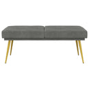 Dobbeltlagret bænk Mørkegrå 120 x 45 x 46 cm Velour