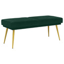 Dobbeltlagret bænk Mørkegrøn 120 x 45 x 46 cm Velour