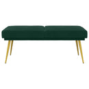 Dobbeltlagret bænk Mørkegrøn 120 x 45 x 46 cm Velour