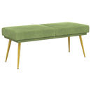 Dobbeltlagret bænk Lys grøn 120 x 45 x 46 cm Velour