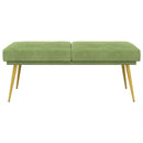 Dobbeltlagret bænk Lys grøn 120 x 45 x 46 cm Velour
