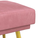 Dobbeltlagret bænk Lyserød 120 x 45 x 46 cm Velour