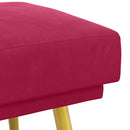 Dobbeltlagret bænk Vinrød 120 x 45 x 46 cm Velour