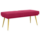 Dobbeltlagret bænk Vinrød 120 x 45 x 46 cm Velour
