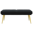 Dobbeltlagret bænk Sort 120 x 45 x 46 cm Velour