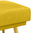 Dobbeltlagret bænk Gul 120 x 45 x 46 cm Velour