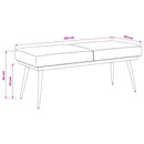 Dobbeltlagret bænk Blå 120 x 45 x 46 cm Velour