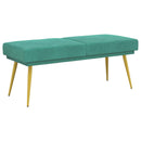 Dobbeltlagret bænk Turkis 120 x 45 x 46 cm Velour