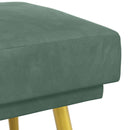 Dobbeltlagret bænk Havgrøn 120 x 45 x 46 cm Velour