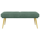 Dobbeltlagret bænk Havgrøn 120 x 45 x 46 cm Velour