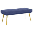Dobbeltlagret bænk Politi blå 120 x 45 x 46 cm Velour