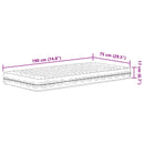 Skummadras H2 & H3 75 x 190 cm Hvid