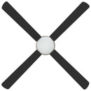 Loftfan med lys og fjernbetjening Ø 130 cm Sort