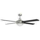 Loftfan med lys og fjernbetjening Ø 130 cm Sort