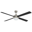 Loftfan med lys og fjernbetjening Ø 130 cm Sort