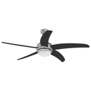 Loftfan med lys og fjernbetjening Ø 130 cm Sort