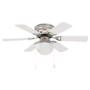 Loftfanne med lys Ø 82 cm Hvid