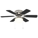 Loftfanne med lys Ø 82 cm Sort