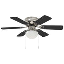 Loftfanne med lys Ø 82 cm Sort