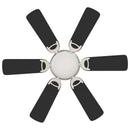 Loftfanne med lys Ø 82 cm Sort