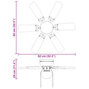 Loftfanne med lys Ø 82 cm Sort