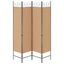 4-panel rumdeler Beige 160 x 180 cm Stof