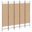 5-panel rumdeler Beige 200 x 180 cm Stof