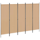 5-panel rumdeler Beige 250 x 180 cm Stof