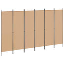 6-Paneler Rumdeler Beige 300 x 180 cm Stof