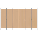 6-Paneler Rumdeler Beige 300 x 180 cm Stof