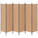6-Paneler Rumdeler Beige 300 x 180 cm Stof
