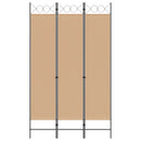 3-panel rumdeler Beige 120 x 200 cm Stof