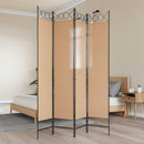 4-panel rumdeler Beige 160 x 200 cm Stof