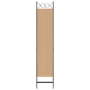 4-panel rumdeler Beige 160 x 200 cm Stof