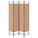 4-panel rumdeler Beige 160 x 200 cm Stof